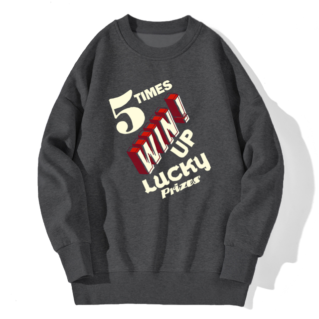 Times Win Up Lucky Sweatshirt For Mens Streetwear Fashion Hoody Hipster Outwear Pullovers Autumn Hip Hop Moletom Masculino