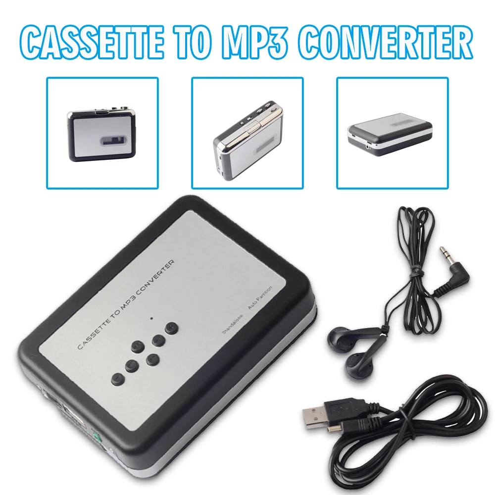 Adelaida dispersión Hábil Pohiks 1pc de alta calidad Cassette a MP3 convertidor portátil grabador de  Audio USB captura caja reproductor de música|Grabador y reproductor de  casetes| - AliExpress