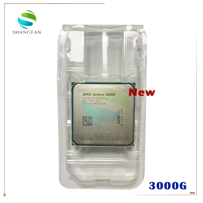Новый двухъядерный процессор AMD Athlon 3000G X2 3 5 GHz YD3000C6M2OFH Socket AM4 новый но без кулера |
