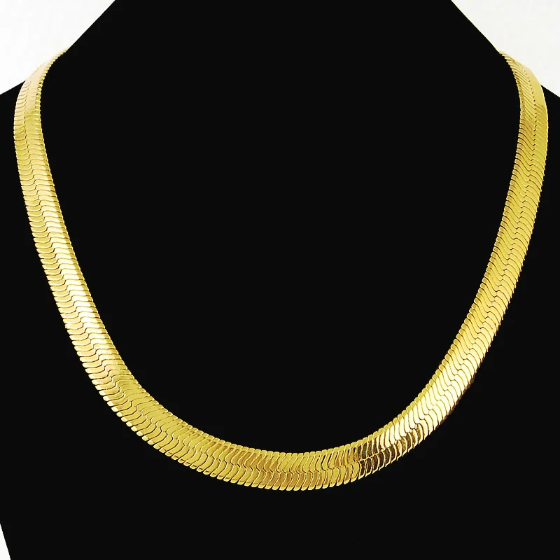 Pure 100 20 Inch Gold Tone Serpentine Necklace One Size Gold Tone