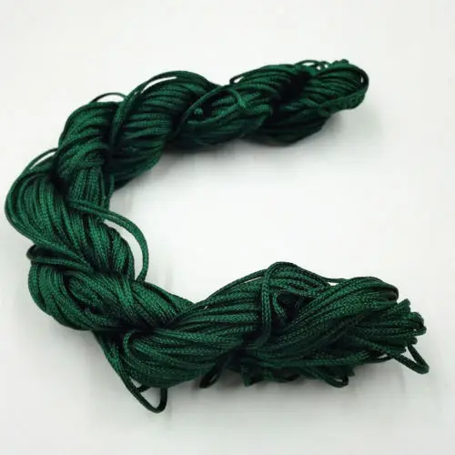 Dark green 29 цветов новая нить плетеная нить для изготовления ювелирных изделий DIY нейлоновый шнур 1 мм* 21 м китайский узел, браслет - Цвет: Dark green
