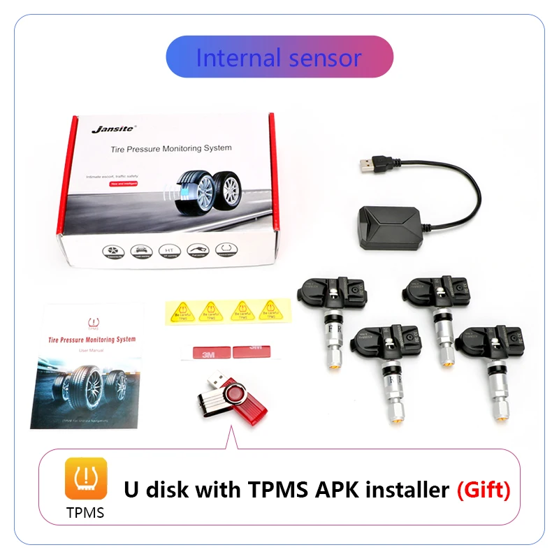 Develuck USB ȵ̵  TPMS Ÿ̾ з ͸ ý ڵ  ׺̼ 4 Ÿ̾ ܺ   ˶