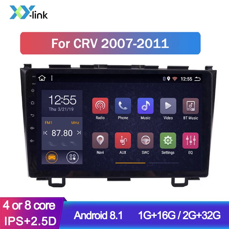 Android 8 1 автомобильный мультимедийный плеер для Honda CRV CR-V 3 2007-2011 GPS навигация радио