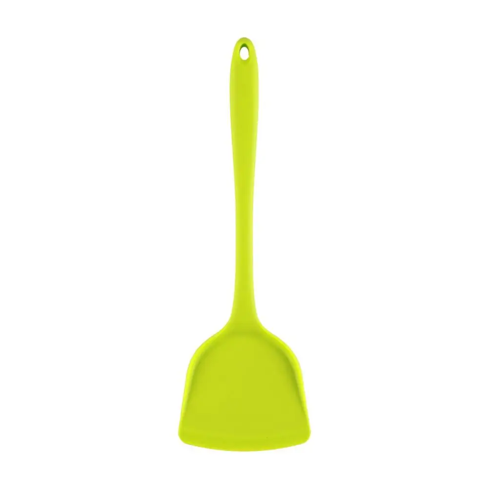 Антипригарная силиконовая лопатка высокотемпературная термостойкая кухонная силиконовая лопаточка креативная силиконовая кухонная утварь - Цвет: green