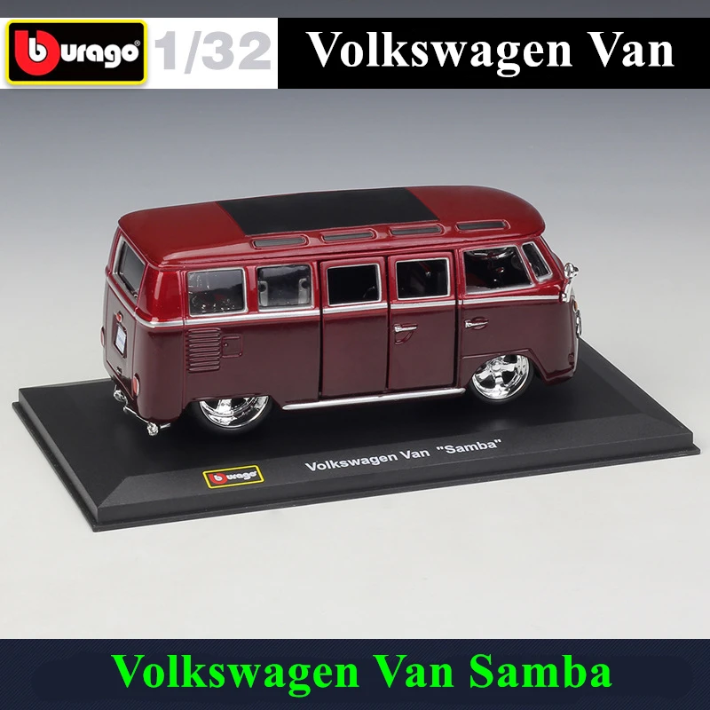 

Bburago 1:32 Volkswagen Van Samba Alloy Racing Convertible alloy car model simulation car decoration collection gift toy