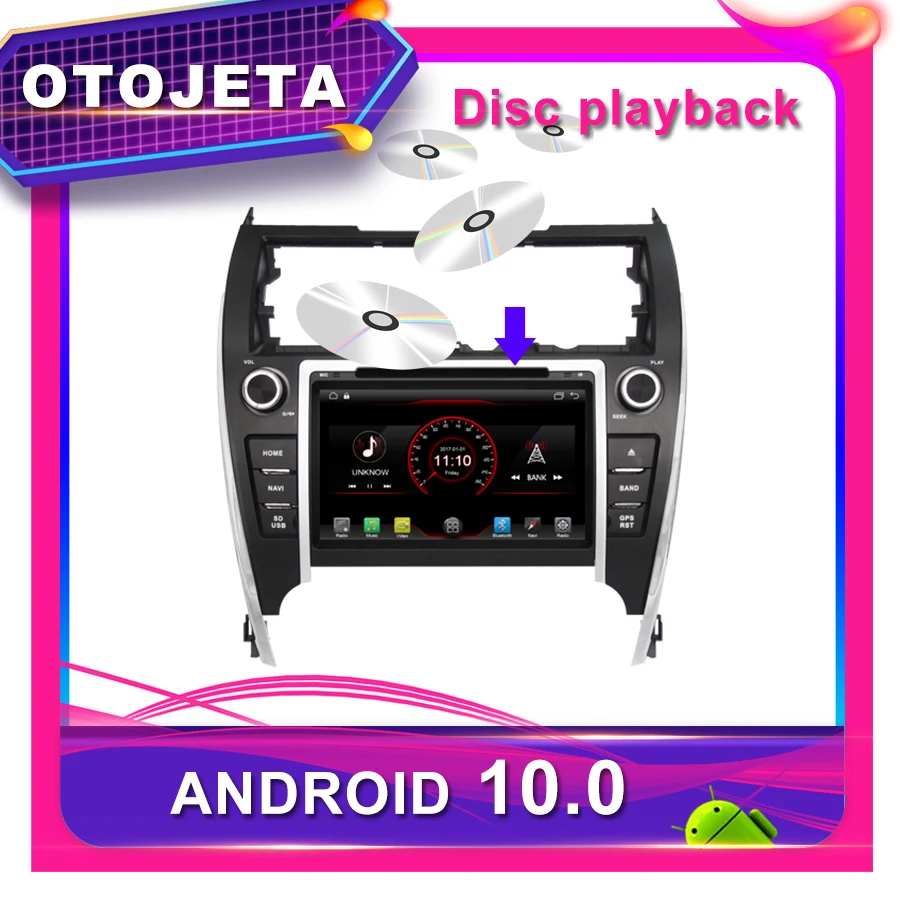 OTOJETA Автомобильный DVD Android 10,0 Автомобильный gps для TOYOTA CAMRY 2012 EUR версия автомобильный Радио мультимедийная лента рекордер bluetooth навигация