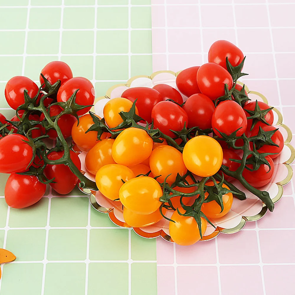 Window Display Artificial Vine Tomatoes Food Props Fake tomatoes,Red Tomatoes 