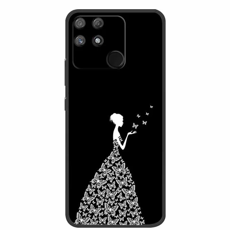 Wild Animal Design Black Silicone Soft Phone Cover