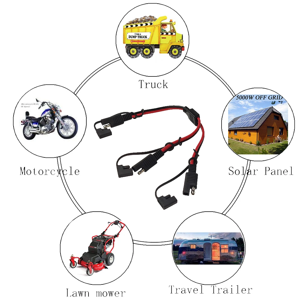 Удлинительный кабель JKM 14AWG SAE к быстроразъемный штекер Соединительный