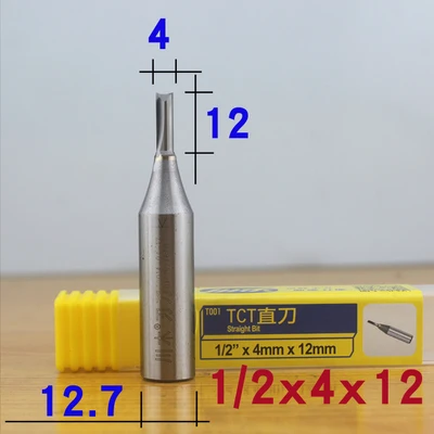 1.5mm-4.5mm Chuanmu TCT Double Edge Straight Knife Special for MDF 1/2 Shank（12.7mm） Trimming Machine - Цвет: T001	12.7mmx4mmx12mm