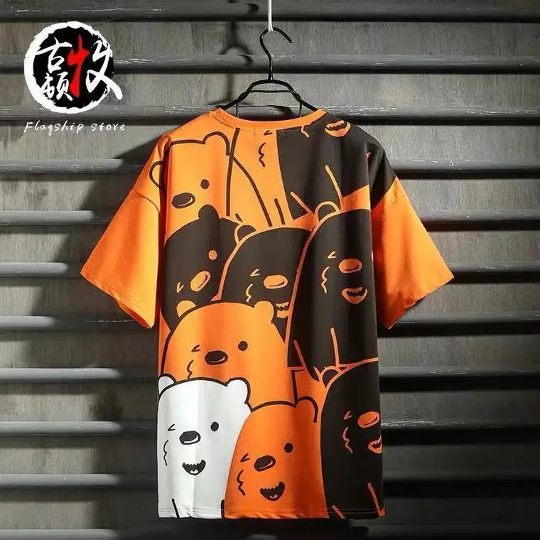 【SATIIIZ】Rappy printed short sleeve T-shirt rapper t shirts sold on Temu United States