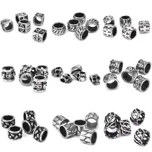 18 видов бусин из нержавеющей стали, браслет, ожерелье, прокладка большого отверстия для изготовления ювелирных изделий, аксессуары ручной работы