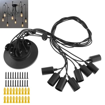 

8 Heads Light Stand 1.5M Vintage Industrial Ceiling Lamp Holder Pendant Lighting Socket for Edison Light / Chandelier