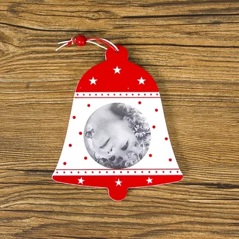 

Creative Wooden Christmas Photo Frame Pendant Xmas Tree Hanging Decor Ornament