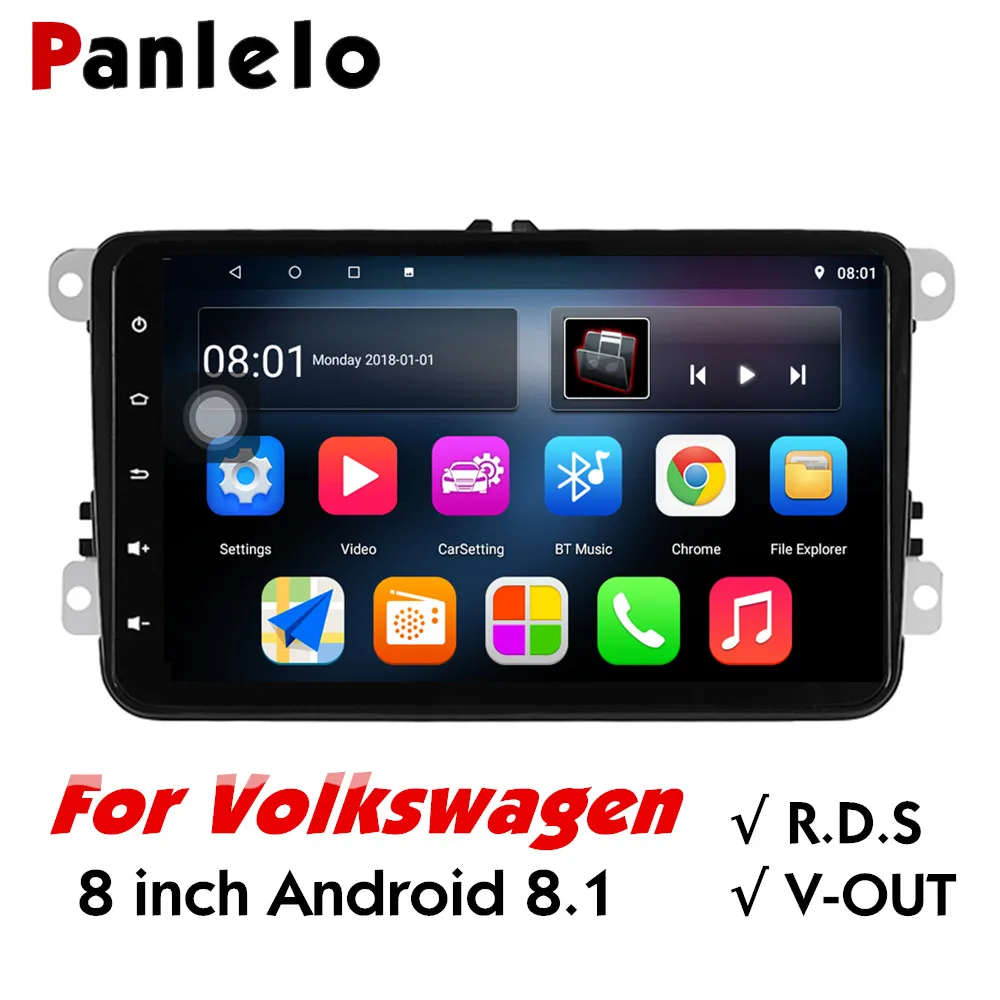 Flash Deal Panlelo S8/S8 Plus forVW Android 8.1 Autoradio GPS Navigation 8 inch Car Stereo Radio Multimedia Player For Polo Golf Passat B6 0