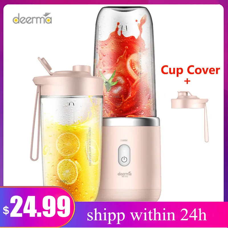 Baratos Xiaomi Deerma 400ML portátil batidora de jugos electrica Auto inalámbrico multifuncional Mini portátil USB carga exprimidor mezclador por corte