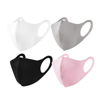 

5PCS Washable Reusable Polyester Face Mask Fashion Solid Breathing Children Color Mouth Cover Mouth Mask With Design Mascaras