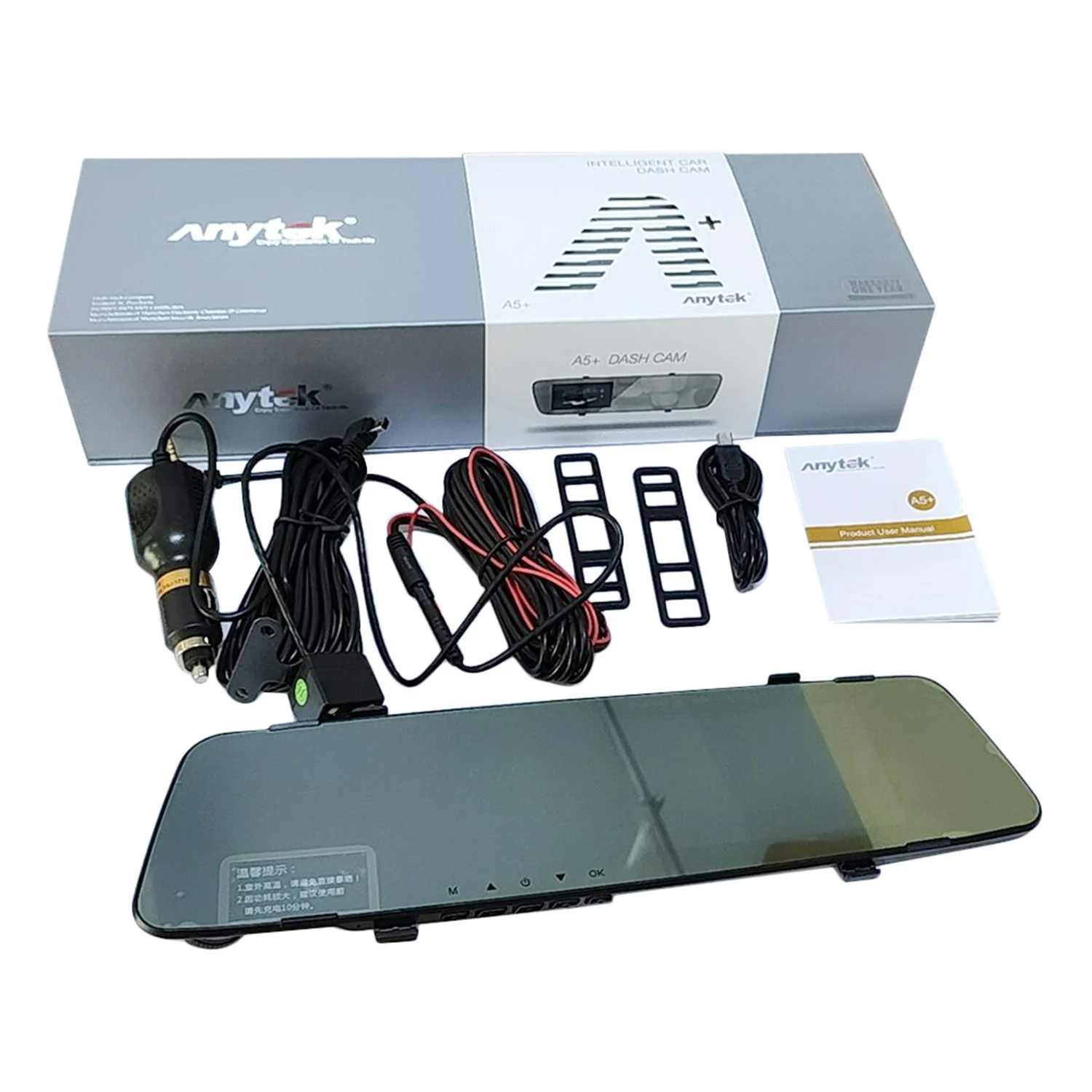 Anytek A5+ 4,5 ''Full HD 1920*1080P ips экран Автомобильный видеорегистратор Камера Автомобиль камера для приборной панели Передняя и зеркало заднего вида циклическая запись g-сенсор