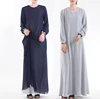 Robe Hijab sur les deux côtés pour femmes | Style arabe dubaï, Robe Abaya avec poches, Kaftan turc, vêtements islamiques ► Photo 2/6
