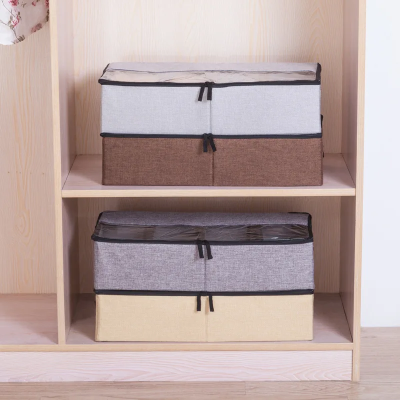 Folding Storage Box Under Bed Shoes Storage Bag Closet Clothes