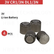 4 шт./лот CR1/3N DL1/3N 3 В батарея цилиндр Первичная литиевая батарея одноразовая литиевая батарея