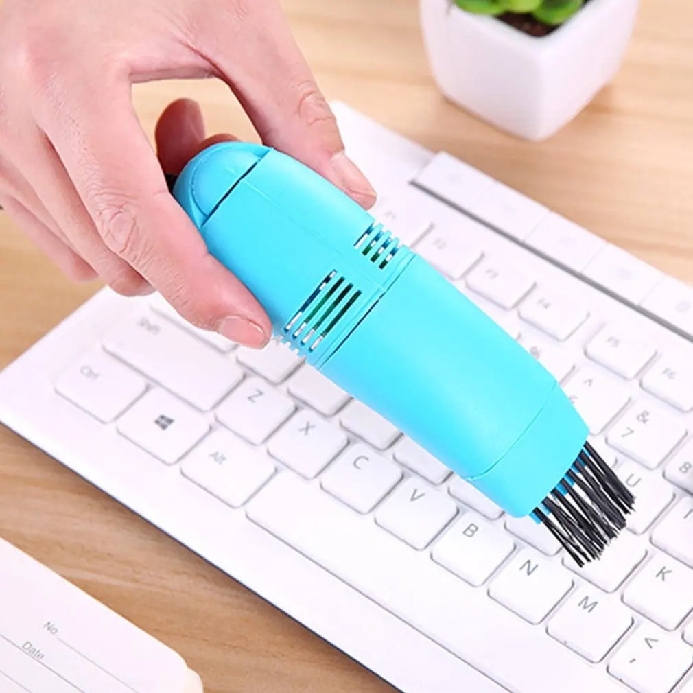 Небесно-голубой Мини-пылесос с клавиатурой, питание от USB, мини-пылесос, пылесборник, машина для принтера, компьютера, ноутбука, ПК, для уборки - Цвет: Небесно-голубой