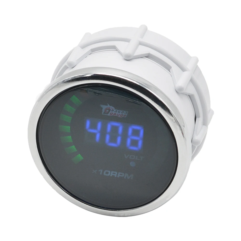 Тахометр и вольтметр Dragon gauge 52 мм 0 9999 об/мин|gauge volt|gauge rpmrpm |