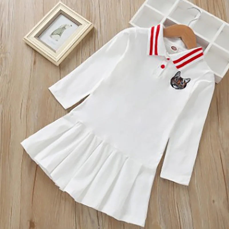 

Comfort Girl Dress For Autumn Casual Baby Girls Long Sleeve Breathable Beautiful Print Dress Kids Pageant Princess Dresses