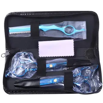 

5Pcs 6 Inches Hairdressing Scissors Flat Scissors Teeth Scissors Salon Hairdressing Haircut Shears Styling Tools