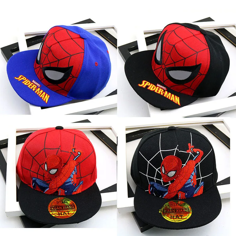 

SQTEIO Cartoon Snapback Spiderman Children's street hip hop hat spring summer new baseball cap