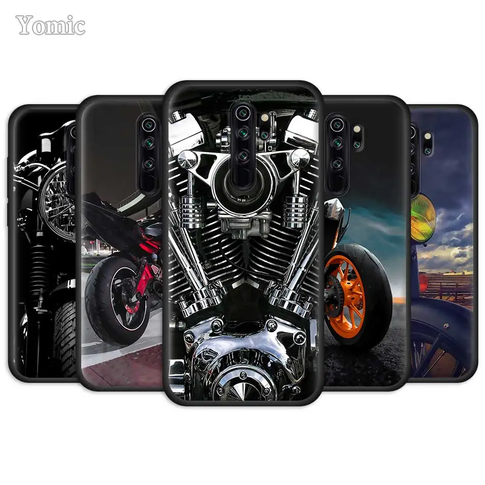 Классический крутой чехол для мотоцикла Xiaomi Redmi Note 8 8T 9S 9 10X 4G K20 K30 Pro K30i 6 7 8A черный