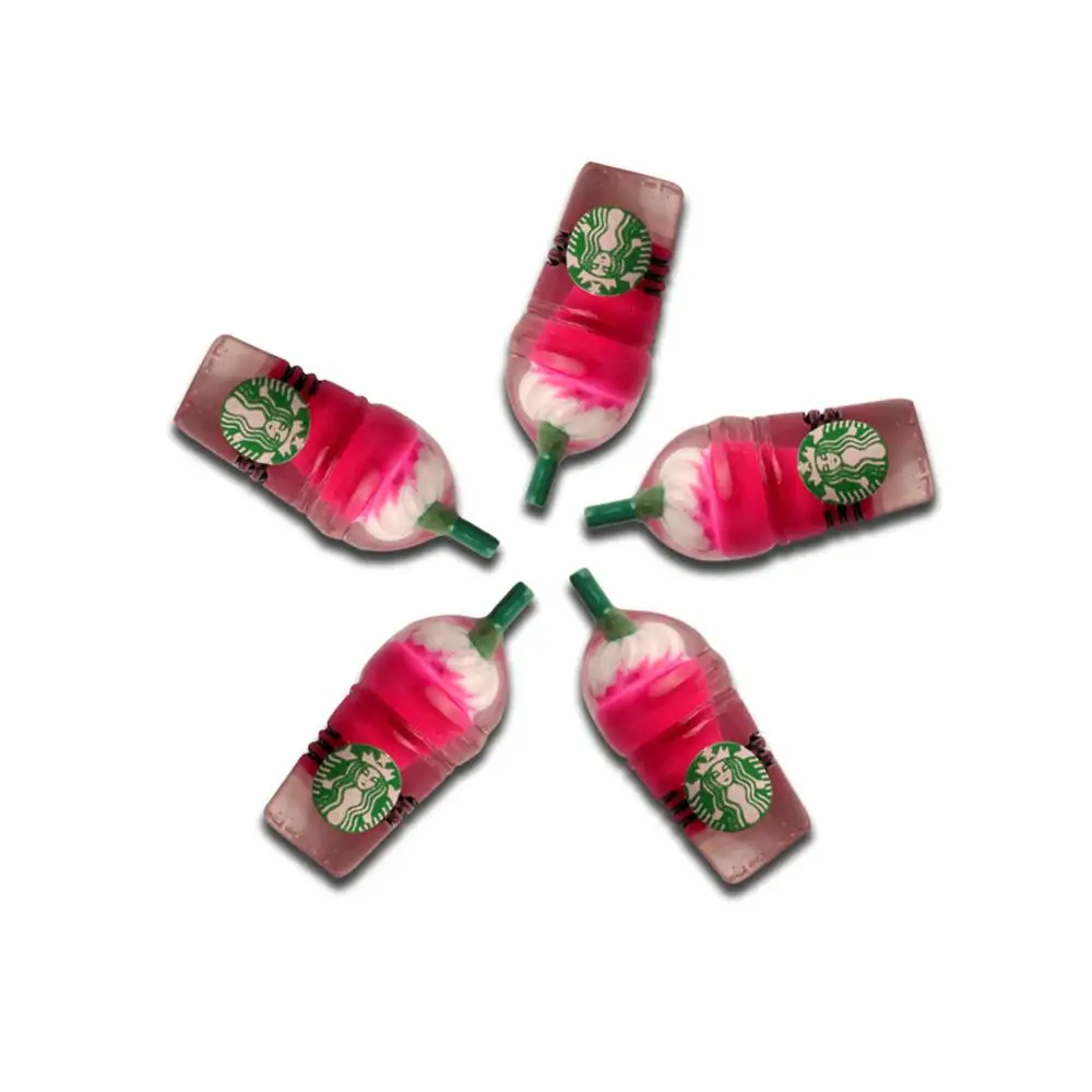 Fuchsis 10 шт полимерные чашки для кофейных бутылок, декоративные изделия с плоской задней стороной, кабошон, украшения для скрапбукинга, каваи, аксессуары для поделок - Цвет: Fuchsis