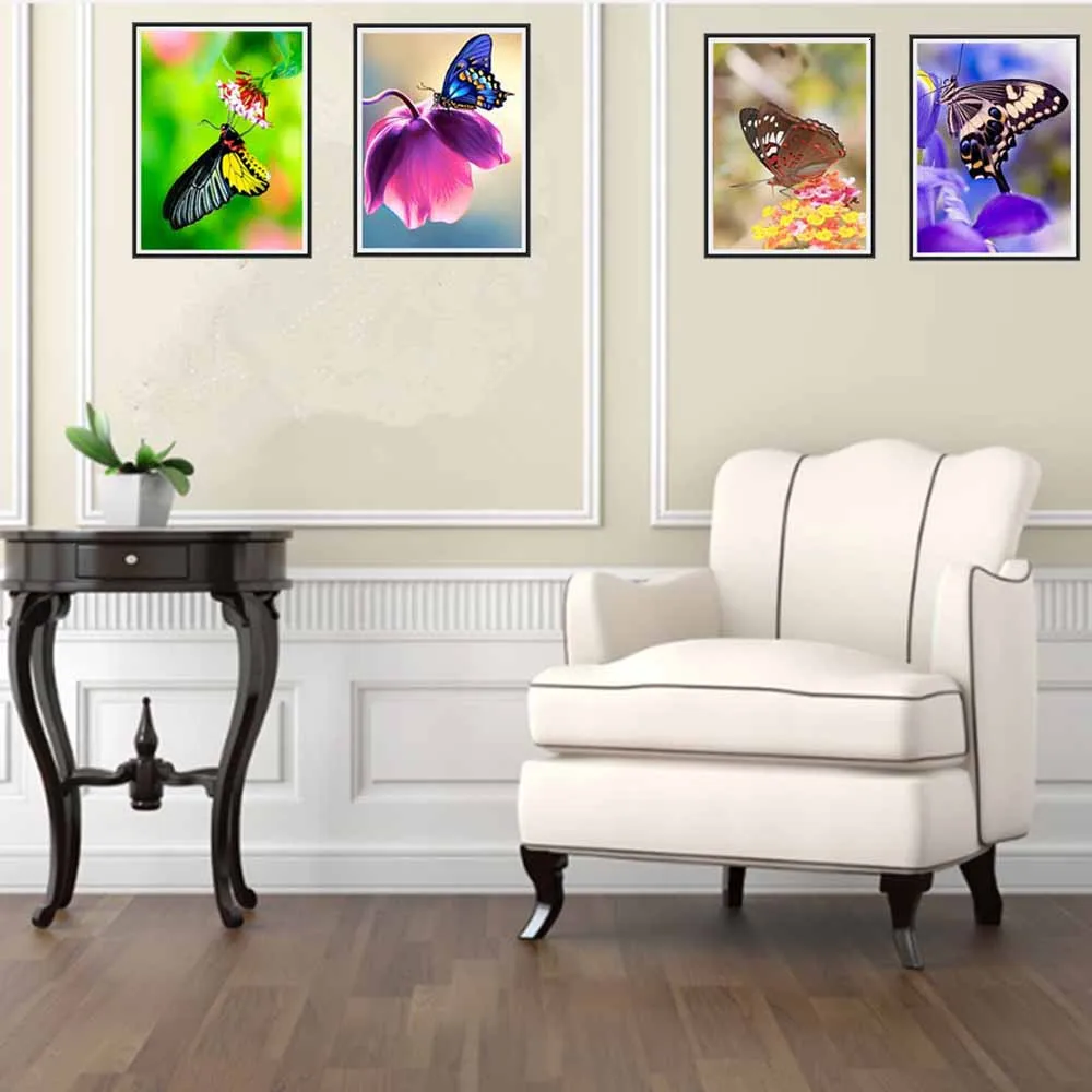 5D Embroidery Paintings Rhinestone Pasted diy Diamond painting Cross Stitch Pattern Butterfly Needlework Home Decoration Gift
