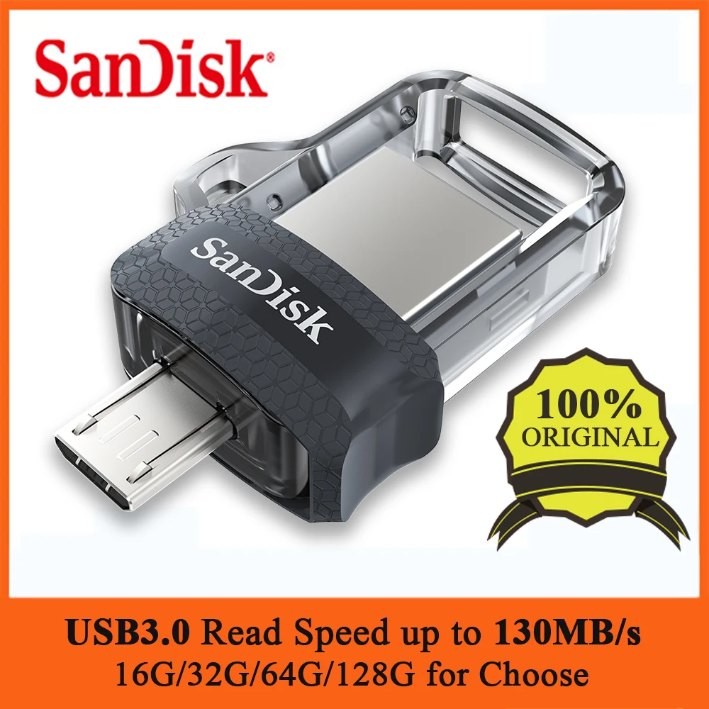 

Sandisk Pendrive OTG Micro Usb U Disk DUAL DRIVE 16GB USB Flash Drive 128GB Memory Stick USB 3.0 64GB for PC and Android phone