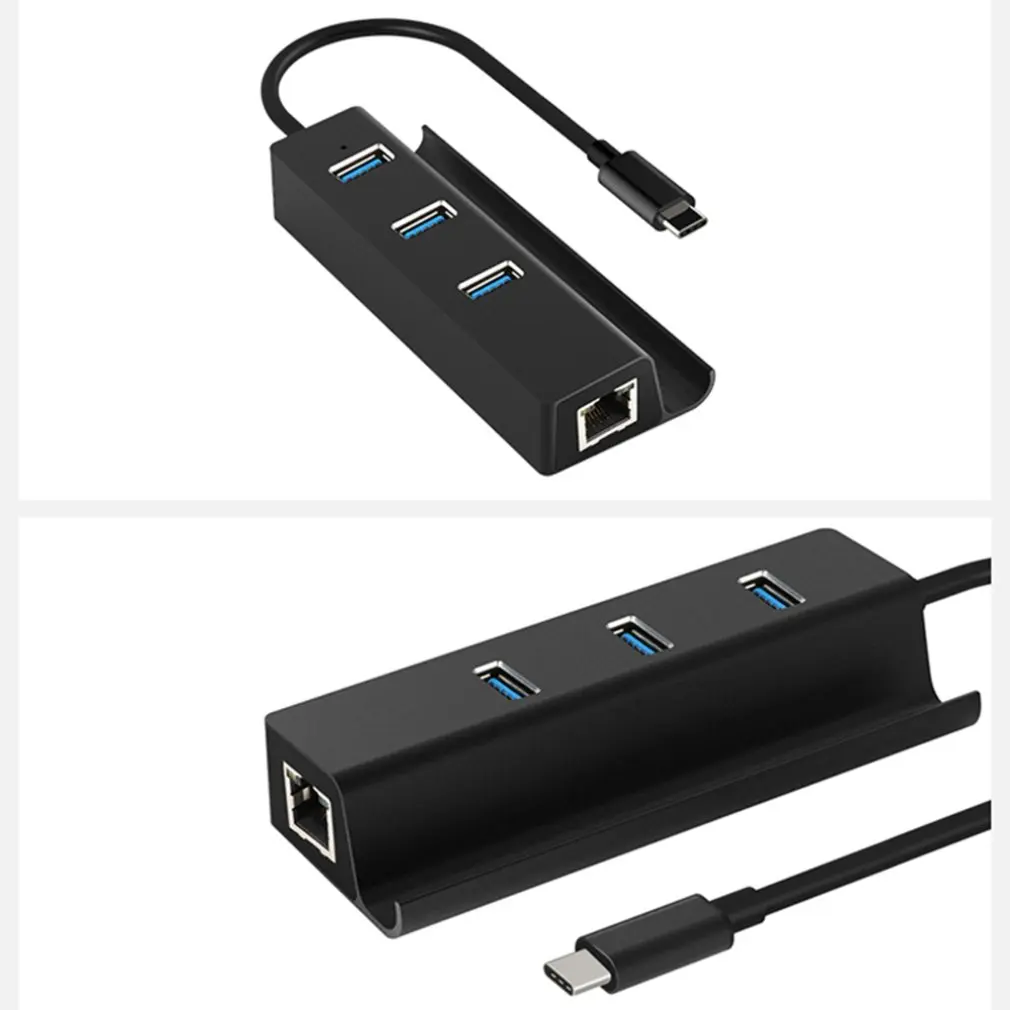 3-Порты и разъёмы USB 3,0 Алюминий сплав кейса+ АБС-пластик крышки ноутбука адаптер концентратор с Gigabit Ethernet сеть передачи данных Порты и разъёмы