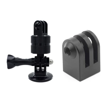 

360 Degree Rotating Swivel Pivot Arm Adapter for GoPro Hero 3 3+ 4 Camera Black & Cnc Aluminum Alloy Mini Tripod Mount