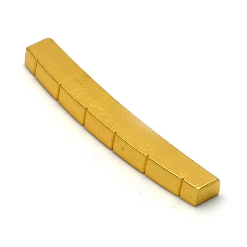 

1 Pc Brass Guitar Nut 6 String Slotted Brass Guitar Nut 42mm Gold Plated Musical Instrument Accessories For Tele Guitar Nut