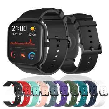 

20MM Colorful Silicone Watchband Sport Strap for Xiaomi Huami Amazfit GTS/GTR 42mm/Bip Lite Smart Watch Bracelet Band Replace