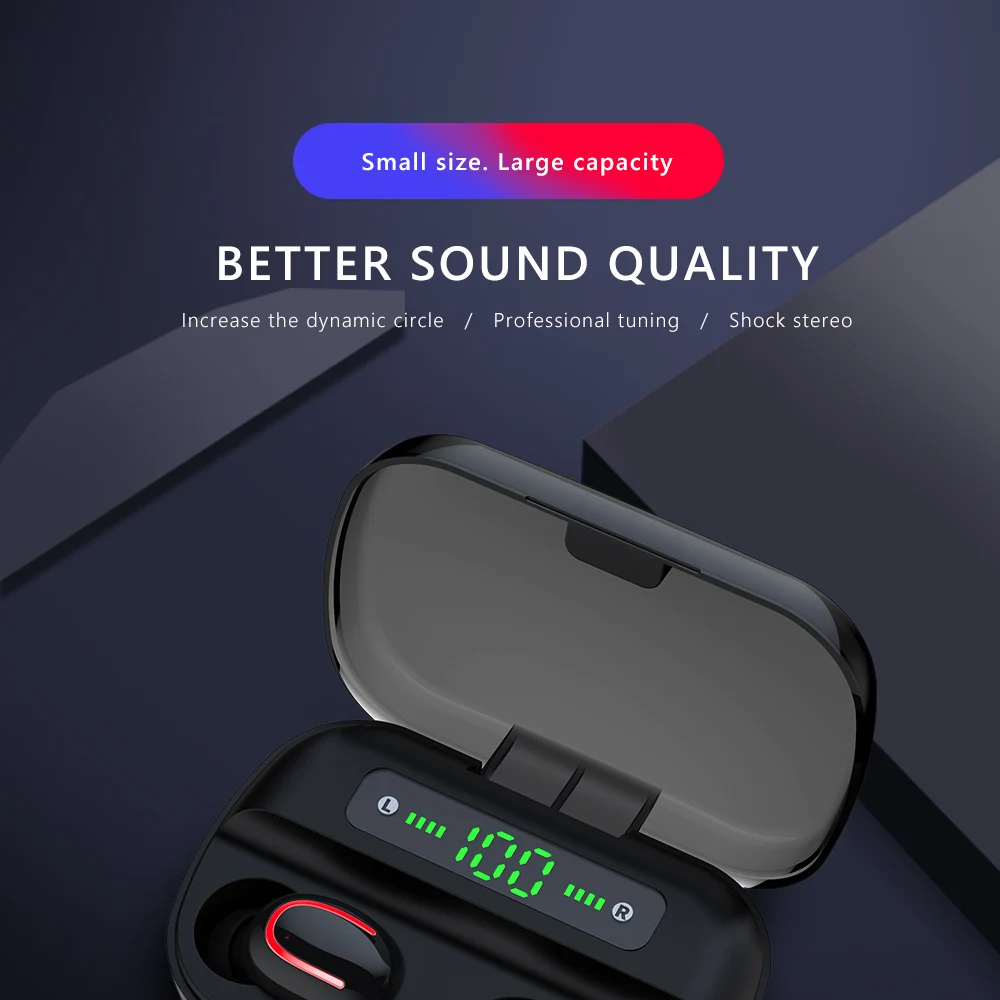 TWS серия Q82 Наушники Спортивные Беспроводные Bluetooth 5,0 наушники с гарнитурой Светодиодный дисплей питания 8D водонепроницаемые наушники с микрофоном