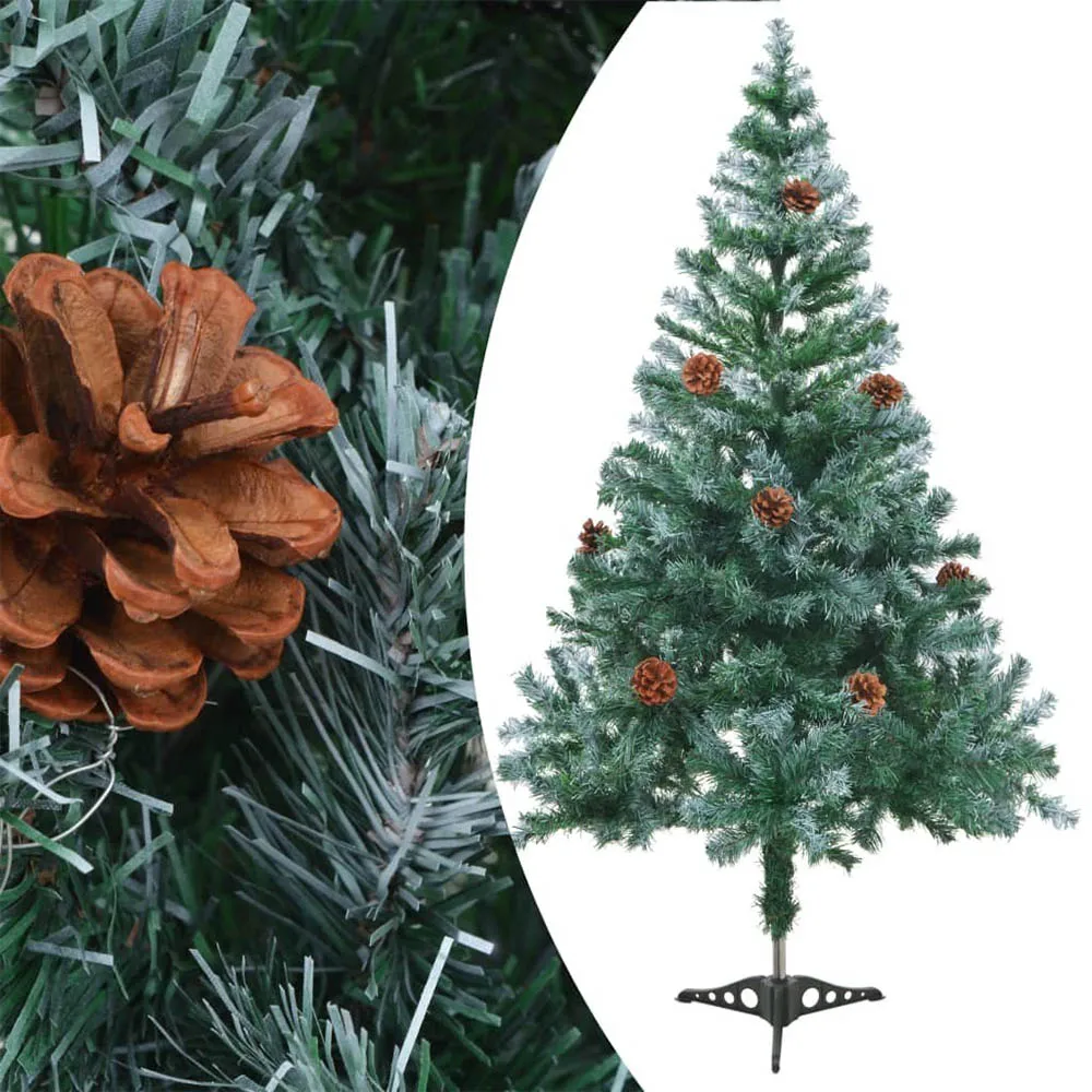 

Snow Flocked Premium Spruce Hinged Artificial Christmas Tree Snow Flocked Hinged Pine Cone Christmas Decoration With 380 Branch