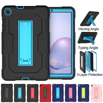 

Heavy Duty Armor Stand Case For Samsung Galaxy Tab A 8.4 2020 T307 Shockproof Protective Shell Silicone Rubber Tablet Case Cover