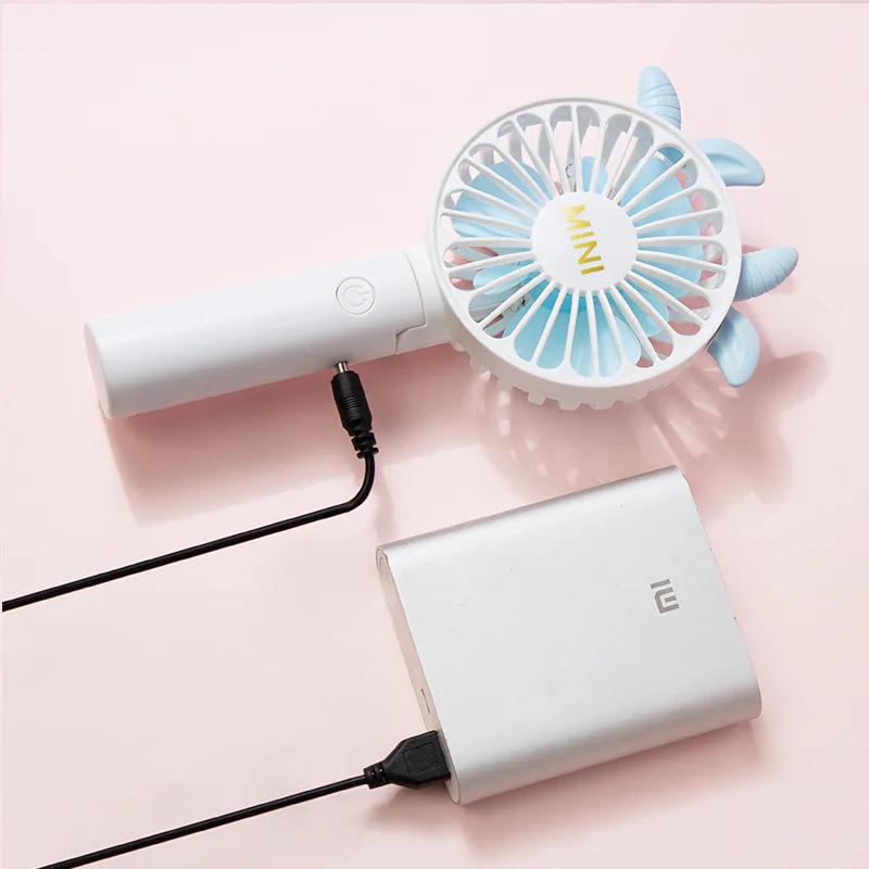 Hand-Held Portable Mini Fan USB Rechargeable Folding Handheld Fan Students Mute Small Desk Fan