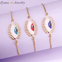 10 шт, эмаль глаза соединительные украшения браслет с чармами для женщин девочек