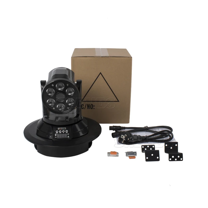 6x12W моющаяся Поворотная лампа 70W Gobo; поворачивающаяся головка Spot Wash 13/17 CHs DJ Dicco для свадебной вечеринки клуба сцены SHEHDS Рождество