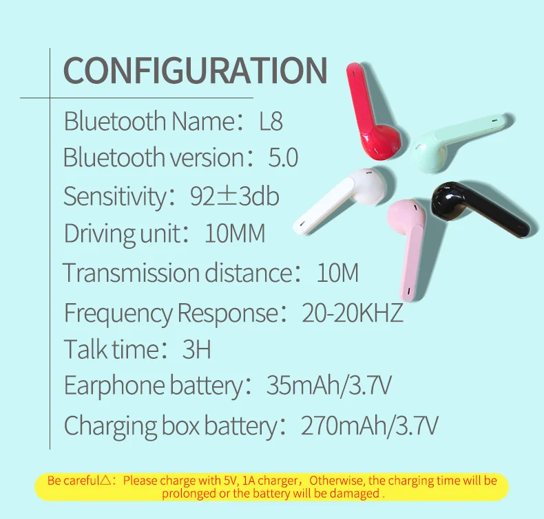 Новинка, TWS L8, Bluetooth 5,0, беспроводные наушники, умные наушники с сенсорным управлением, объемный 3D звук для iPhone, Xiaomi, huawei