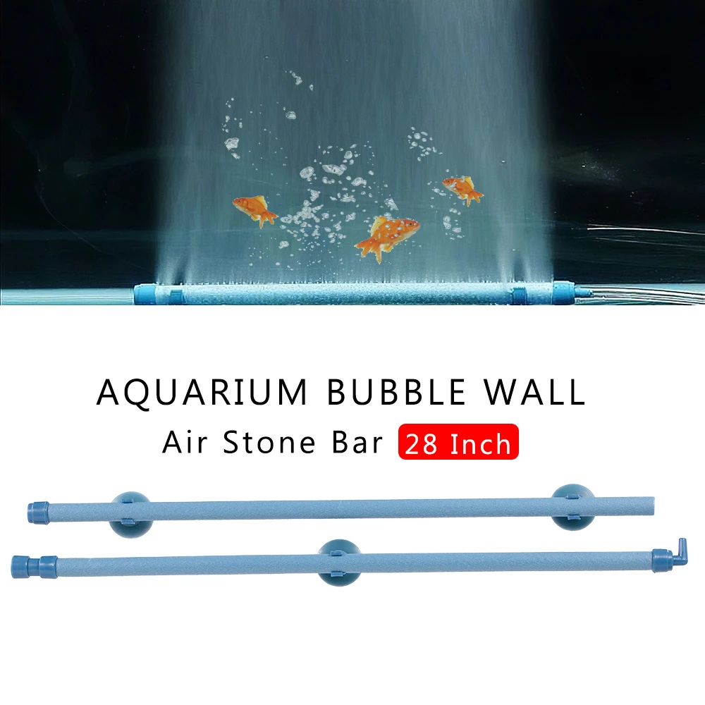 Aquarium Bubble Air Stone Fish Tank Wall Aeration Tube Oxygen Pump Diffuser Aquarium Accessory 28/23/18/14/7/10Inch Aquarium Bar aquarium thermometer