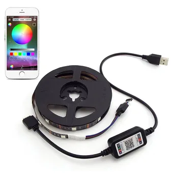 

1M USB LED strip light Remote Bluetooth RGB ledstrip Backlight 5V 5050 Flexible led Stripe lighting for TV HDTV Background phone