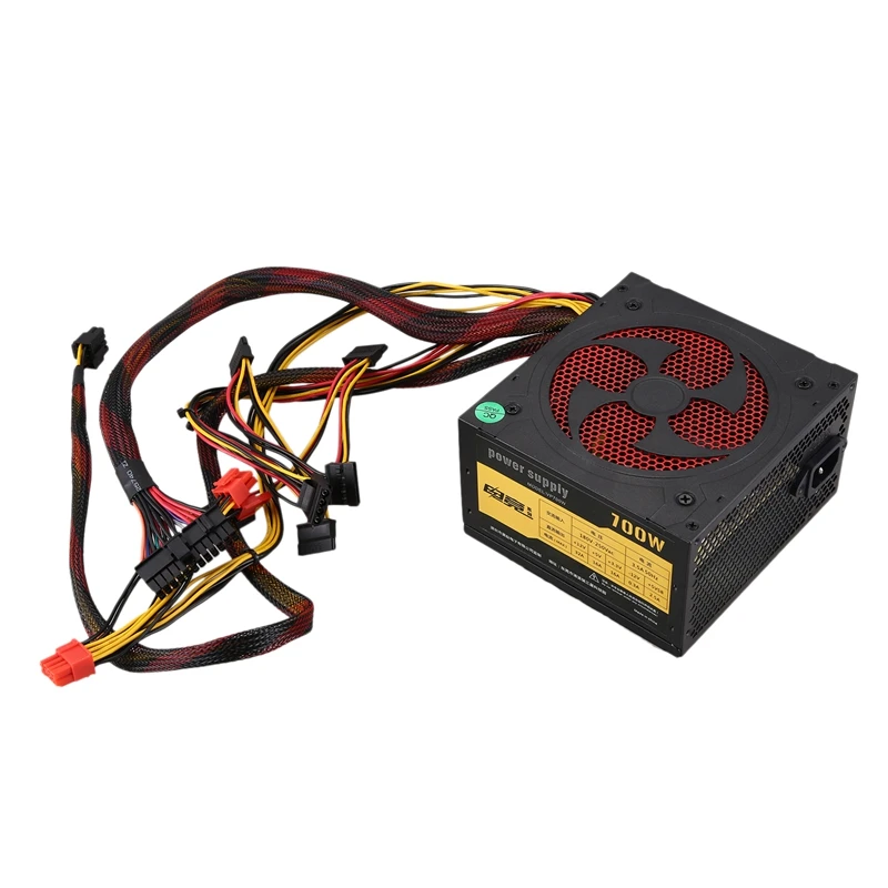 500 Вт тихий с вентилятором ATX 12V 4/8 Pin PC блок питания модульный SLI освещенный