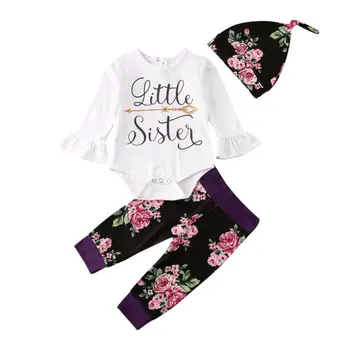 

Big/Little Sister Matching Set Baby Girls Tops Romper Pants Outfits Set Clothes