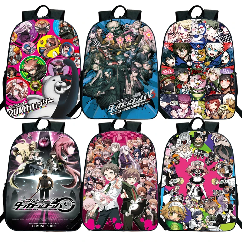 Danganronpa Monokuma Backpack Naegi Makoto Boy Girl Book Rucksack Teenagers Student School Bag Travel Shoulder Bag